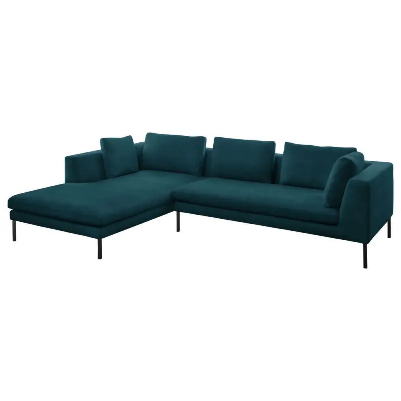 Ecksofa in Mikrofaser Petrol