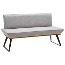 Sitzbank 160/87/64 cm in Schwarz, Eichefarben, Hellgrau