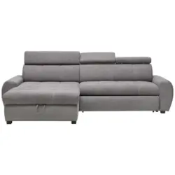 Ecksofa in Webstoff Grau