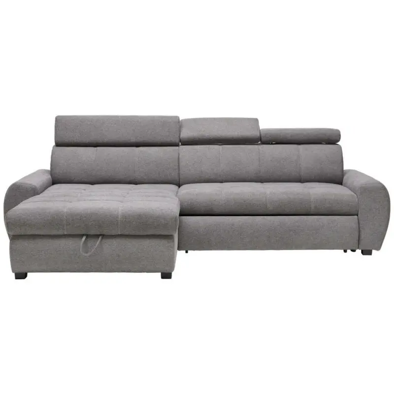 Ecksofa in Webstoff Grau