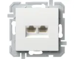 Hornbach Steckdose CAT5e TEM Logiq KS doppelt 2RJ48 8/8 unterputz weiß glänzend