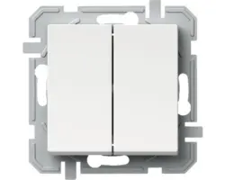 Doppelwechselschalter TEM Logiq unterputz weiß glänzend