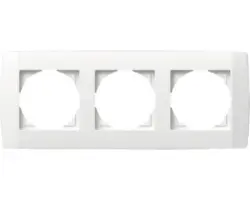 Rahmen TEM Logiq aufputz 3-fach weiß glänzend