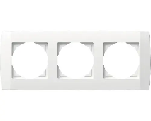 Rahmen TEM Logiq aufputz 3-fach weiß glänzend
