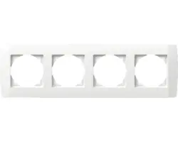 Rahmen TEM Logiq aufputz 4-fach weiß glänzend
