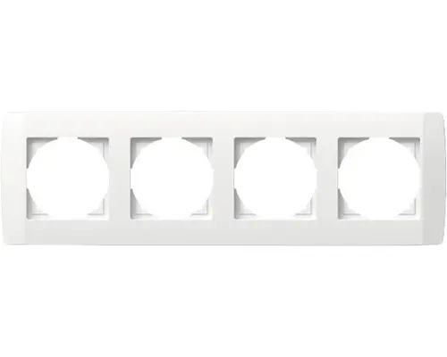 Rahmen TEM Logiq aufputz 4-fach weiß glänzend