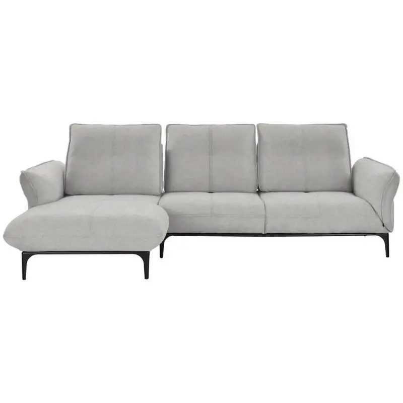 Ecksofa in Webstoff Creme, Beige