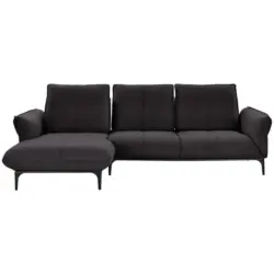 Ecksofa in Webstoff Braun