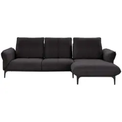 Ecksofa in Webstoff Braun