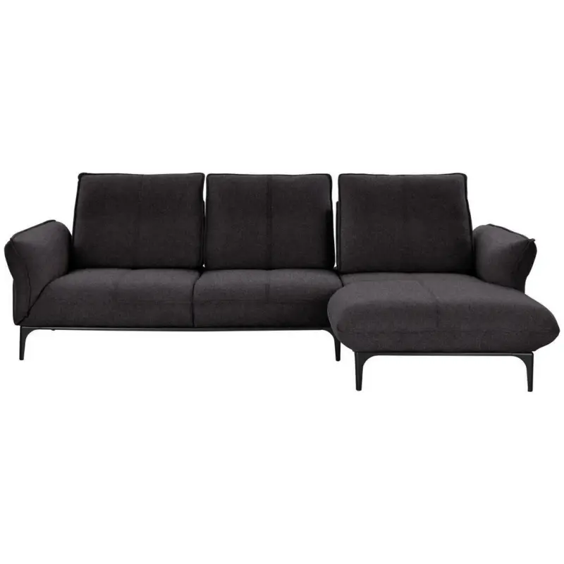 Ecksofa in Webstoff Braun