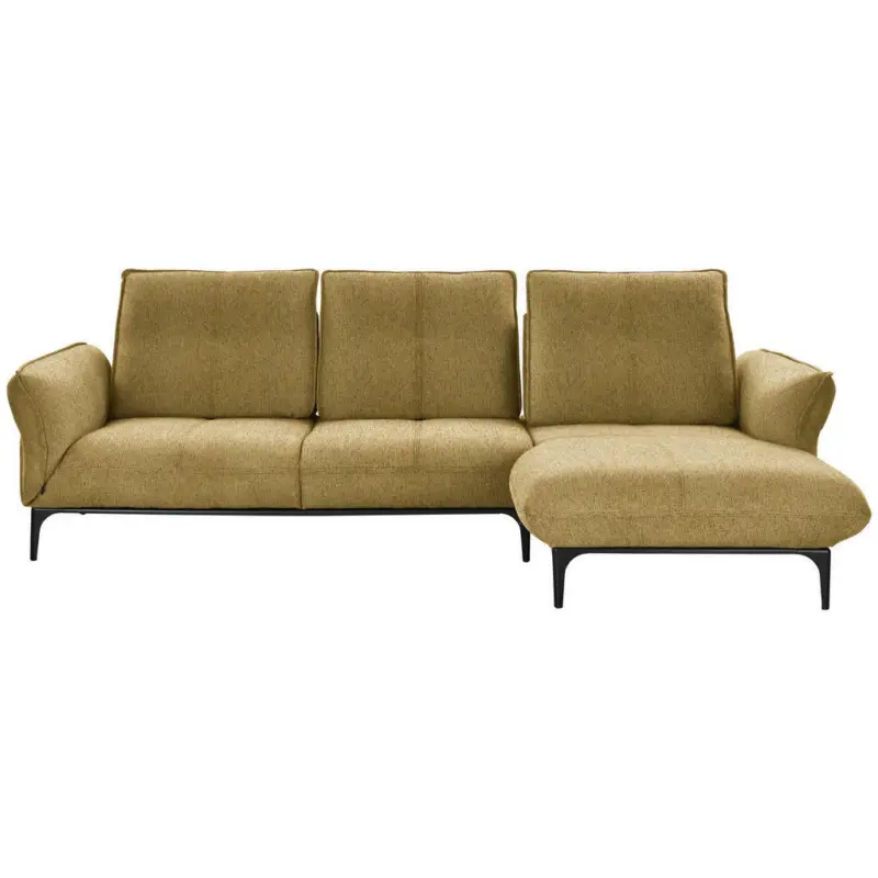 Ecksofa in Webstoff Gelb