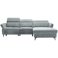 Ecksofa in Webstoff Blau