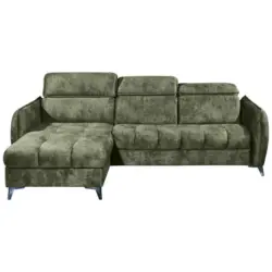 Ecksofa in Mikrofaser Grün