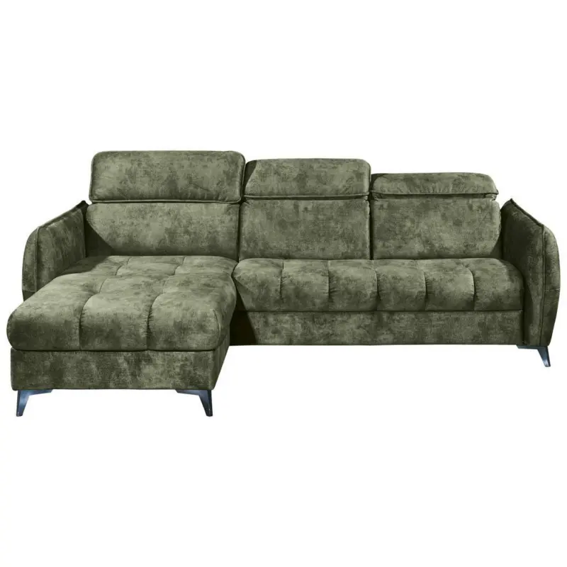 Ecksofa in Mikrofaser Grün