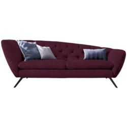 Chesterfield-Sofa in Mikrofaser Beere