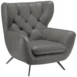 Chesterfield-Sessel in Mikrofaser Grau