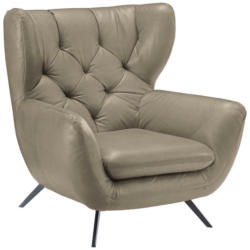 Chesterfield-Sessel in Mikrofaser Taupe