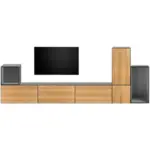 XXXLutz Lauterach - Ihr M&ouml;belhaus bei Bregenz Wohnwand 300/112,5/39,1 cm in Grau, Naturfarben