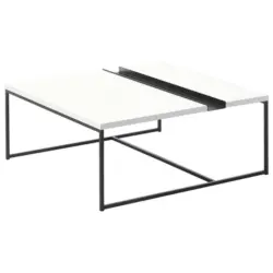 Couchtisch in Metall, Holzwerkstoff 90/90/37 cm