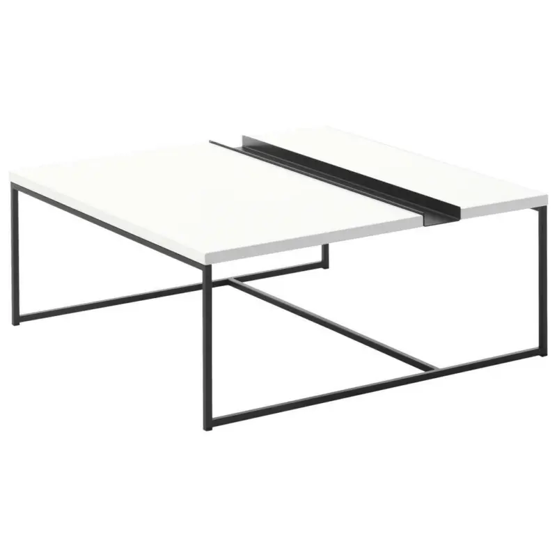 Couchtisch in Metall, Holzwerkstoff 90/90/37 cm