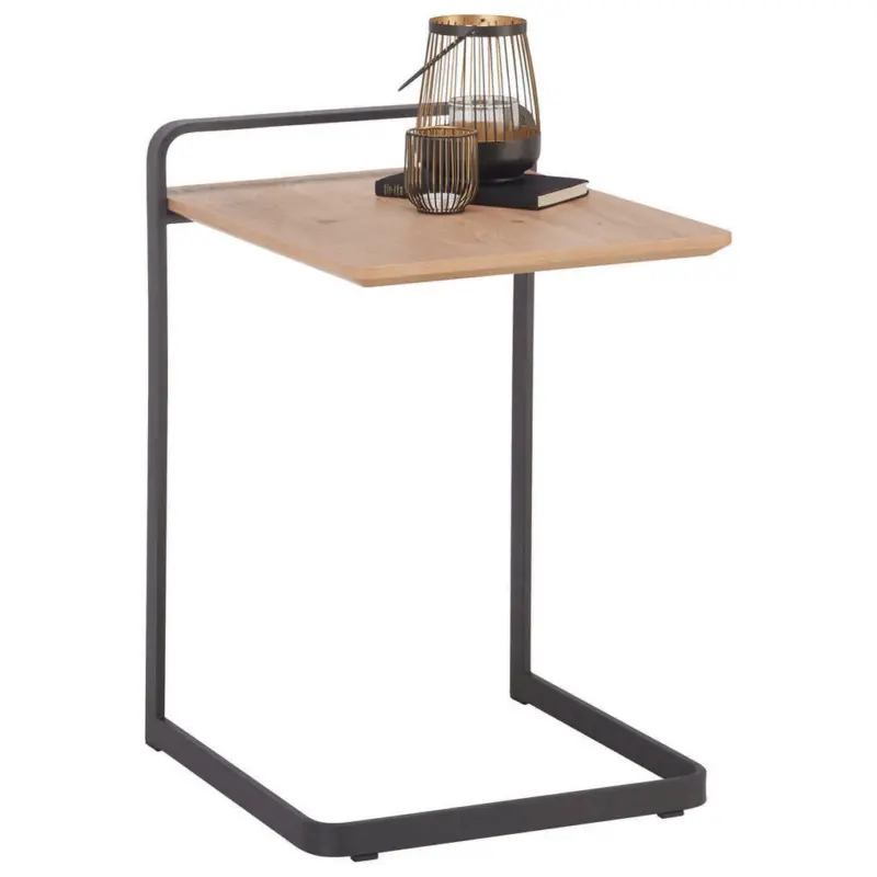 Beistelltisch in Holz, Metall 50/40/56 cm