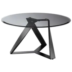 Couchtisch in Metall, Glas 91/91/47 cm