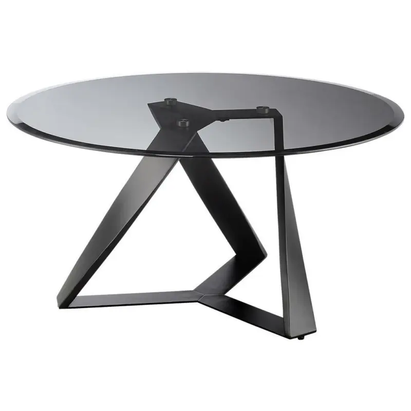 Couchtisch in Metall, Glas 91/91/47 cm