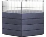 Hornbach Hochbeet Bodeneben Flexibel UV-beständig Wasserfest Winterfest GRAF Ergo Turbo x 12 Paneele Ergo Wood, 6 Paneele Wachstumsmodul transparent, 18 Steckverbinder, Flora-Wassersparsystem ,anthrazit braun