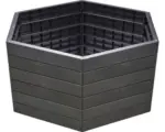 Hornbach Hochbeet Bodeneben Flexibel UV-beständig Wasserfest Winterfest GRAF Ergo x 18 Paneele Ergo Stone, 18 Steckverbinder, Flora-Wassersparsystem ,anthrazit grau