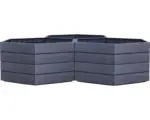 Hornbach Hochbeet Bodeneben Flexibel UV-beständig Wasserfest Winterfest GRAF Ergo Vario x 36 Paneele Ergo Wood, 36 Steckverbinder, Flora-Wassersparsystem ,anthrazit braun