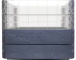 Hornbach Hochbeet Bodeneben Flexibel UV-beständig Wasserfest Winterfest GRAF Ergo Quadro Turbo x 4 Paneele Ergo Stone, 4 Paneele Wachstumsmodul transparent, 8 Eckverbinder, Flora-Wassersparsystem ,anthrazit grau
