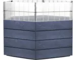 Hornbach Hochbeet Bodeneben Flexibel UV-beständig Wasserfest Winterfest GRAF Ergo Turbo x 12 Paneele Ergo Stone, 6 Paneele Wachstumsmodul transparent, 18 Steckverbinder, Flora-Wassersparsystem ,anthrazit grau
