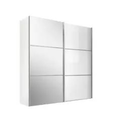 Schwebetürenschrank in Weiß