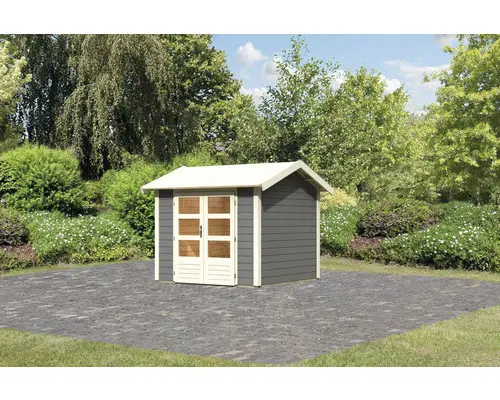 Gartenhaus Karibu Theresa 3 240x240 cm terragrau