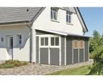 Hornbach Gartenhaus Karibu Selbitz 4 238x355 cm terragrau