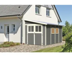 Gartenhaus Karibu Selbitz 4 238x355 cm terragrau