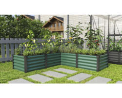 Hochbeet klassisch Vitavia Linus In&Out 401 M 185 x 185 x 40,1 cm seegras-schwarz