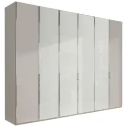 Dreht&uuml;renschrank in Grau, Wei&szlig;