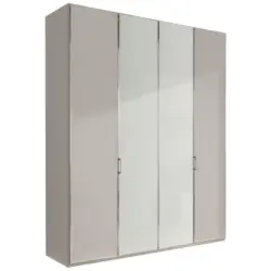 Dreht&uuml;renschrank in Grau, Wei&szlig;