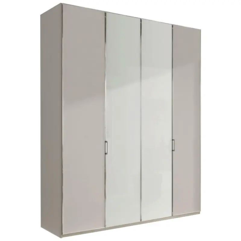 Dreht&uuml;renschrank in Grau, Wei&szlig;