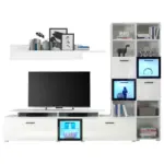 XXXLutz Lauterach - Ihr M&ouml;belhaus bei Bregenz Wohnwand 272/206/43 cm in Wei&szlig;, Wei&szlig; Hochglanz