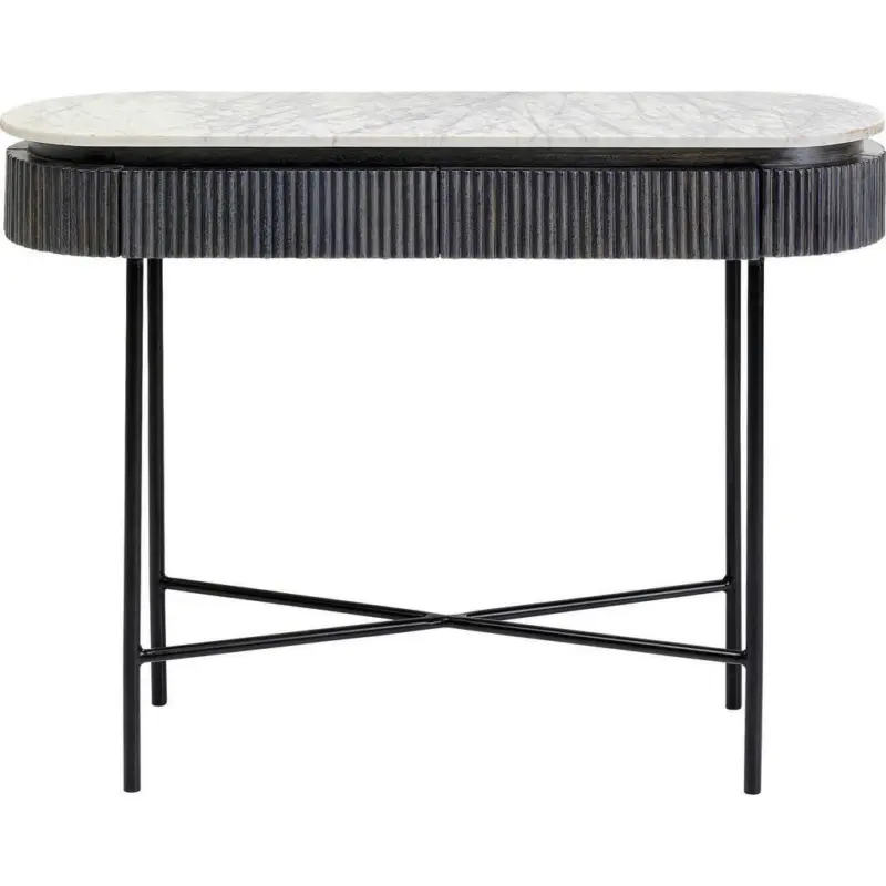 Konsolentisch in Holz, Metall, Stein, Holzwerkstoff 100/32/80 cm