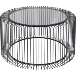 Couchtisch in Metall, Glas 80/45/80 cm