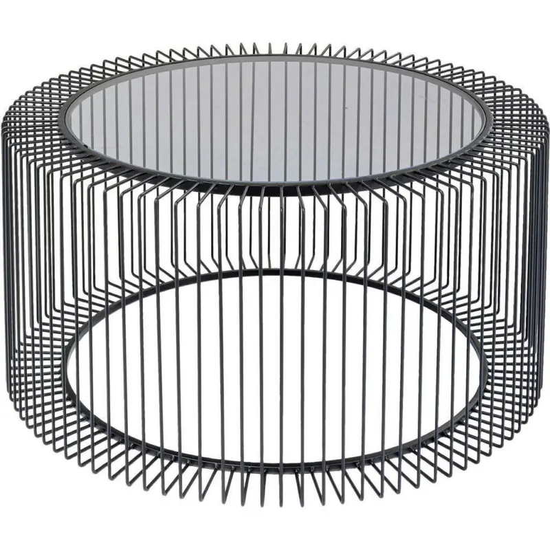 Couchtisch in Metall, Glas 80/45/80 cm