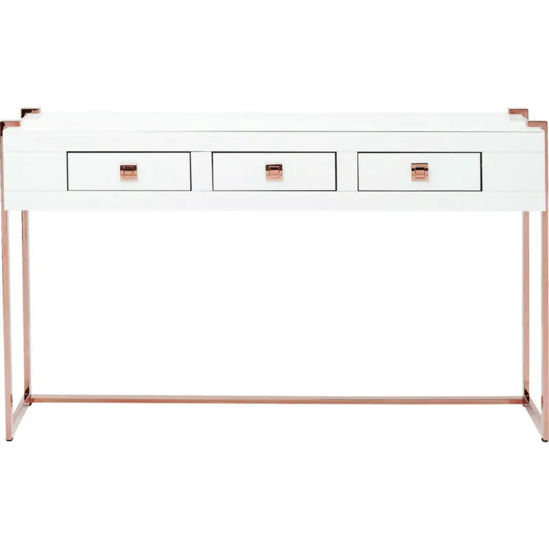 Konsolentisch in Metall, Glas, Holzwerkstoff 134/40/82 cm