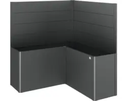 Sichtschutz biohort für Belvedere L-Form 2 Stück L150 dunkelgrau-metallic