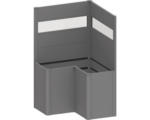 Hornbach Sichtschutz biohort für Belvedere L-Form 2 Stück mit Acryleinsatz L100 dunkelgrau-metallic