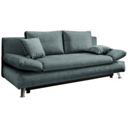 Schlafsofa in Webstoff Dunkelblau, Dunkelgrün