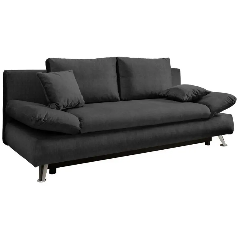 Schlafsofa in Webstoff Anthrazit