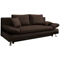 Schlafsofa in Webstoff Dunkelbraun